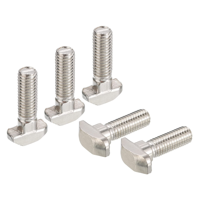 [Australia - AusPower] - uxcell M8x25mm T Slot Drop-in Bolt, 20pcs Hammer Head T-Bolt T Shape Stud Sliding Screw for European Standard 40 Series Aluminum Profile 20 