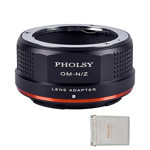 PHOLSY Lens Mount Adapter Compatible with Olympus OM Lens to Nikon Z Camera Olympus OM to Nikon Z
