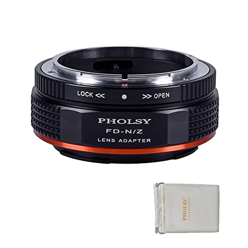 PHOLSY Lens Adapter Compatible with Canon FD FL Lens and Nikon Z Camera Canon FD to Nikon Z