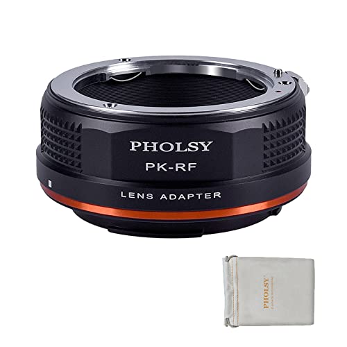 PHOLSY Lens Adapter Compatible with Pentax K Lens and Canon RF Camera Pentax K to Canon RF
