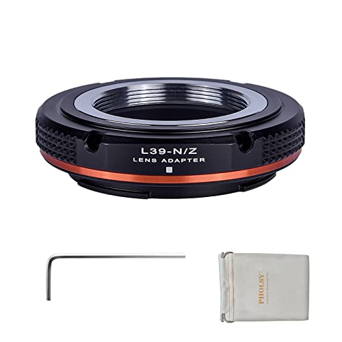 PHOLSY Lens Mount Adapter Compatible with M39 LTM Lens to Nikon Z Camera Leica 39mm to Nikon Z