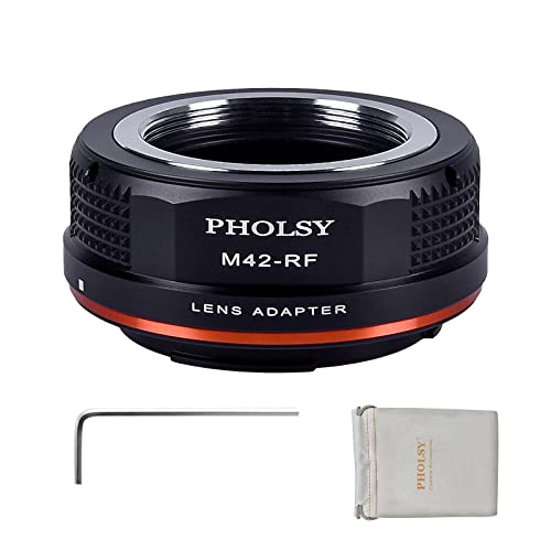 PHOLSY Lens Mount Adapter Compatible with M42 42mm Lens to Canon RF Camera M42 to Canon RF