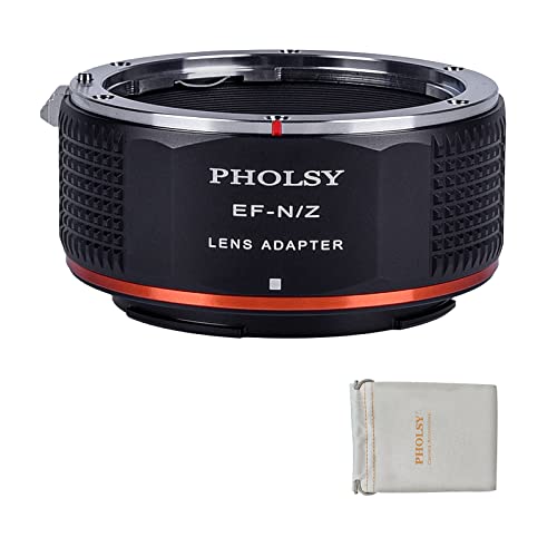 PHOLSY Lens Mount Adapter Compatible with Canon EF Lens to Nikon Z Camera Canon EF/EF S to Nikon Z