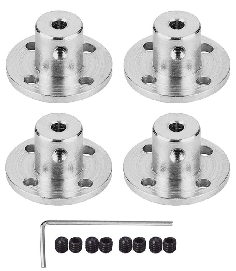 [Australia - AusPower] - DAIER 4Pcs 2mm Flange Coupling Connector, Rigid Guide Model Coupler Accessory, Shaft Axis Fittings for DIY RC Model Motors 