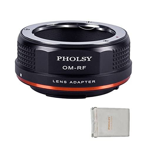 PHOLSY Lens Adapter Compatible with Olympus OM Lens to Canon RF Camera Olympus OM to Canon RF