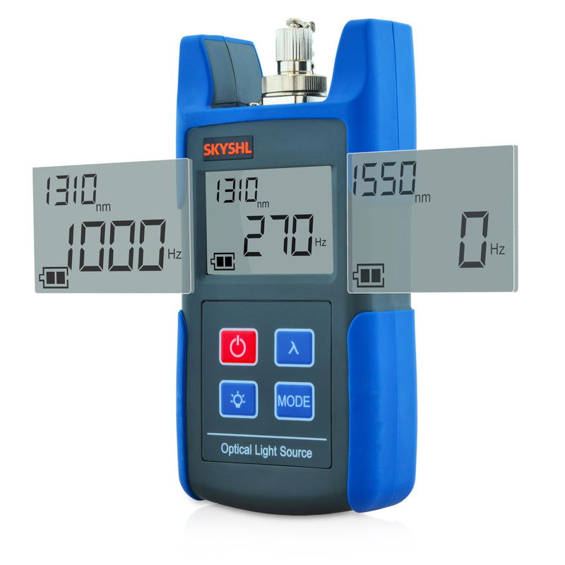 [Australia - AusPower] - 1310nm 1550nm SM Optical Fiber Light Source Tester with SC FC ST LC UPC Adapter (SS103S-11) OLS/1310&1550nm 