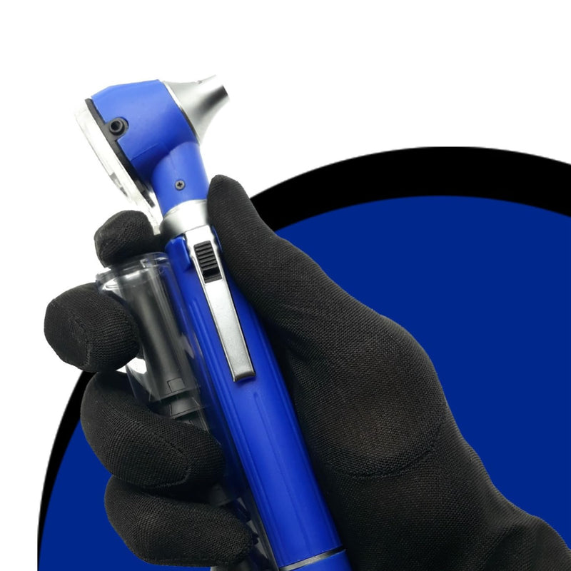 [Australia - AusPower] - Brilliance Otoscope - Professional Ear Scope with LED Light and Speculum for Ear Examination and Diagnosis - Ideal for Professional and Home Use - Blue 