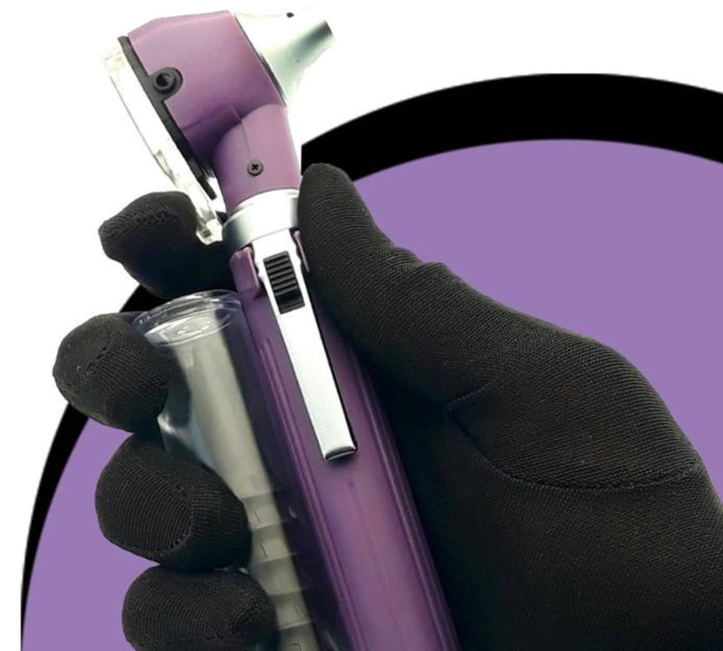 [Australia - AusPower] - Brilliance German Fiber Optic Otoscope - Professional Ear Scope with LED Light and Speculum for Ear Examination and Diagnosis - Ideal for Professional and Home Use - Purple Color 