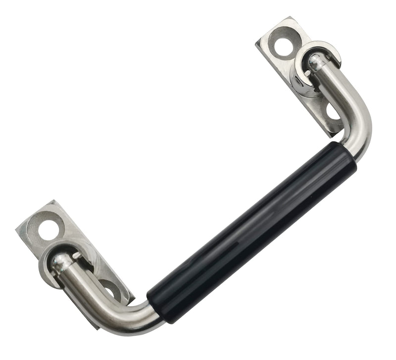 [Australia - AusPower] - 304 Stainless Steel Folding Pulls Cabinet Handle 90 Degrees Folding Pull Handle with Rubber and Bright Polishing,4'' Hole Center 4'' Hole Center with Rubber 