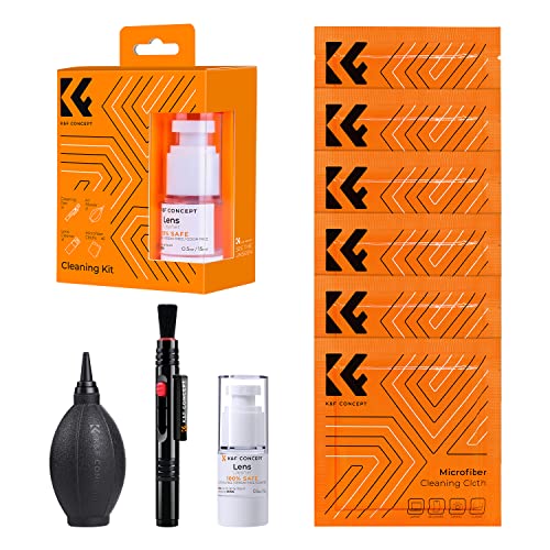 K&F CONCEPT 9-in-1 Camera Lens Cleaning Kit for DSLR, Filters, Phone, Tools