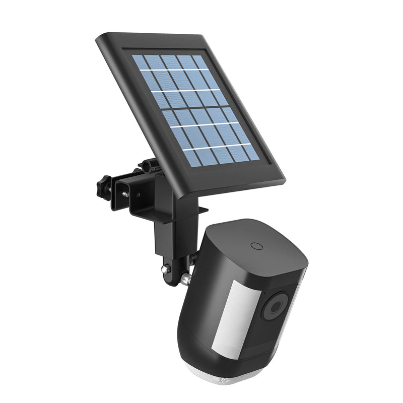 [Australia - AusPower] - HOLACA 2-in-1 Weatherproof Gutter Mount for Ring Solar Panel, Spotlight Cam Pro Battery and Stick Up Cam Plus Battery Outdoor Mount Accessories for Ring Solar Panel (Black) Pro/Plus Black 