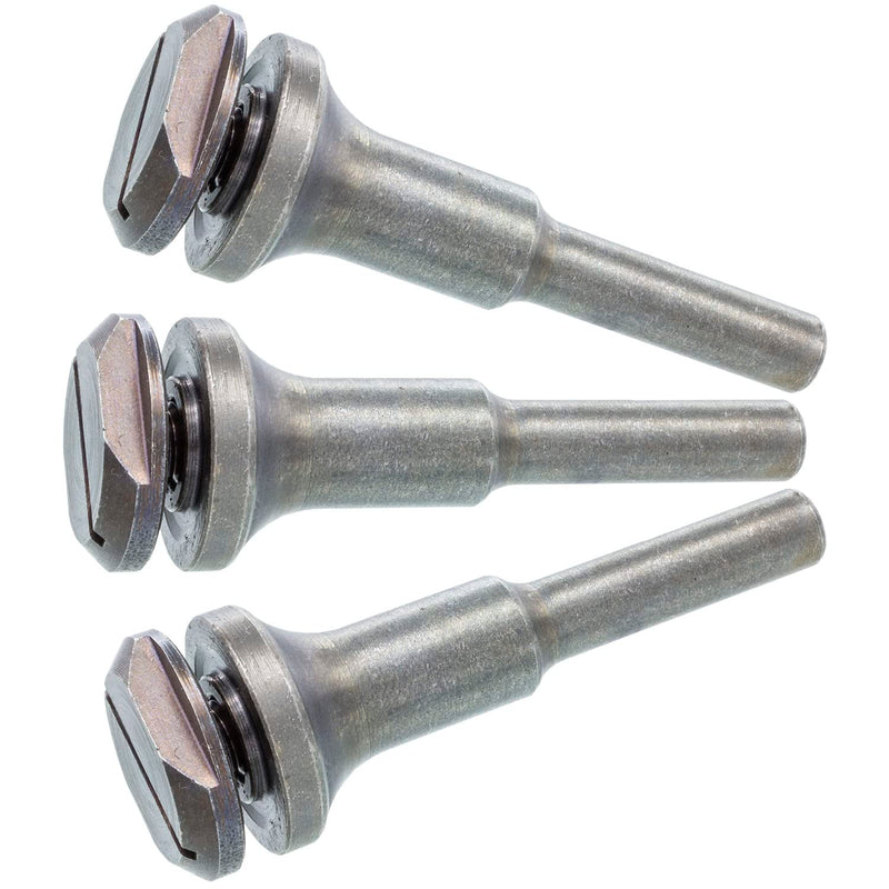 [Australia - AusPower] - TJR© Mounting Mandrel for Cut-Off Wheels - Versatile 3/8-inch Arbor Hole and ¼-inch Stem with Dual Locking Options with Screwdriver and Wrench - Die Grinder Arbor (3 pcs) 3 pcs 