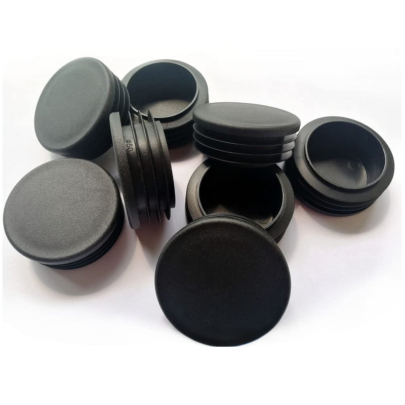 [Australia - AusPower] - 2 Inch (50mm) Round Plastic Plugs, Tubing End Cap, Insert End Caps for Round Metal Tube (8 Pack) 2 inch-8pcs 