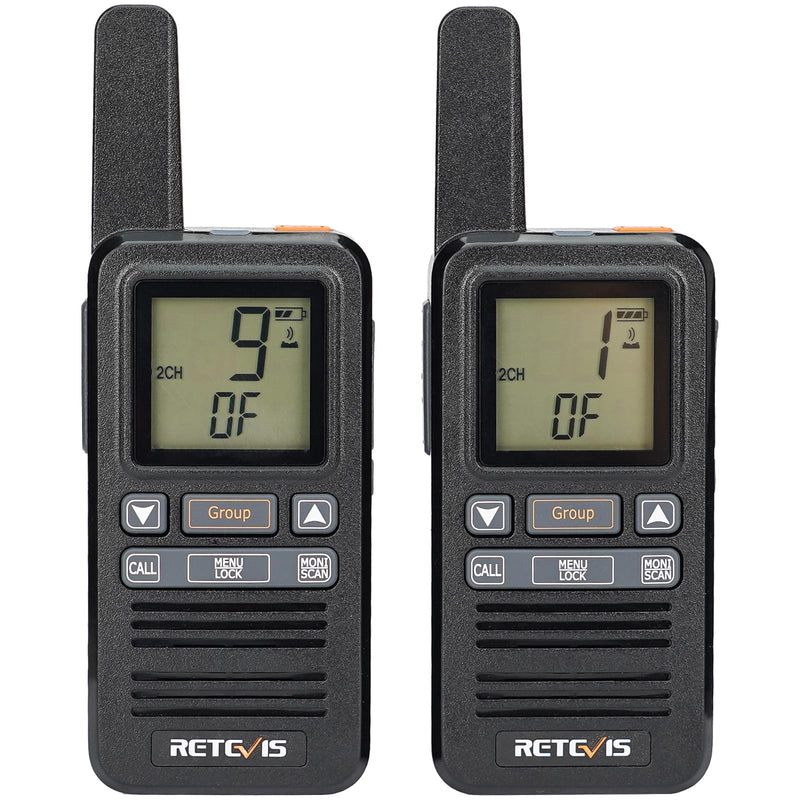 [Australia - AusPower] - Retevis RB67 Walkie Talkies for Adults, Rechargeable Two Way Radio with USB-C Charger, NOAA, LCD Screen, 1600mAh Battery, Group Call, Portable 2 Way Radios for Family Camping Hiking(2 Pack) 