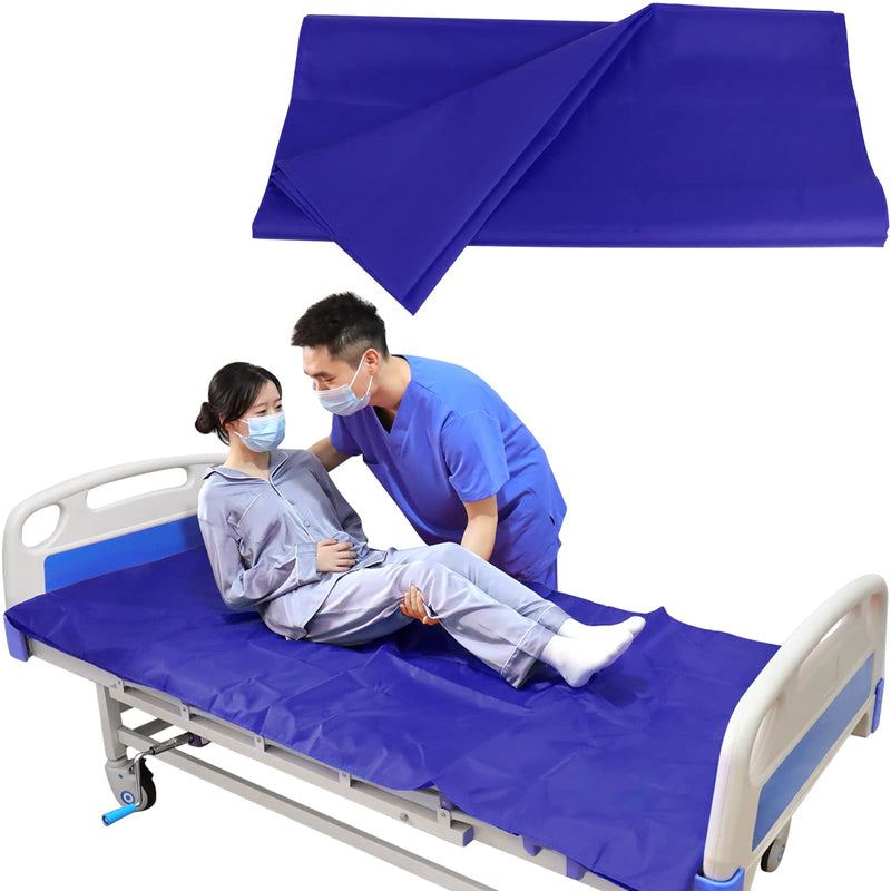 [Australia - AusPower] - Tubular Slide Sheet for Patient Transfer, Sliding Draw Sheets to Assist Moving Elderly,Slides for Cars, Hospital Bed, Home Care(Blue, 39"x79"(100x200cm) 