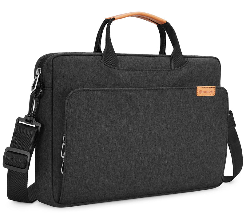 [Australia - AusPower] - NIDOO Laptop Sleeve Shoulder Bag for 12.9" iPad Pro M1 M2 2022/13" 13.6" MacBook Air M2 / 13 MacBook Pro M2 M1 / Surface Pro X 8 9 7+, Briefcase Handbag for 13.4" Dell XPS 13 Plus / 12.4" Galaxy Tab 12-13 inch Dark Grey 