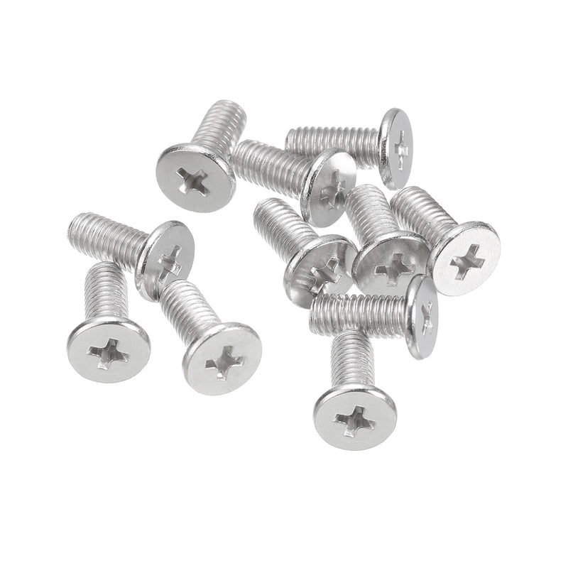 [Australia - AusPower] - uxcell M5-0.8 x 12mm 20Pcs Flat Round Head Screws 304 Stainless Steel Phillips Drive Machine Screws Hardware Fastener for Furniture Connection 
