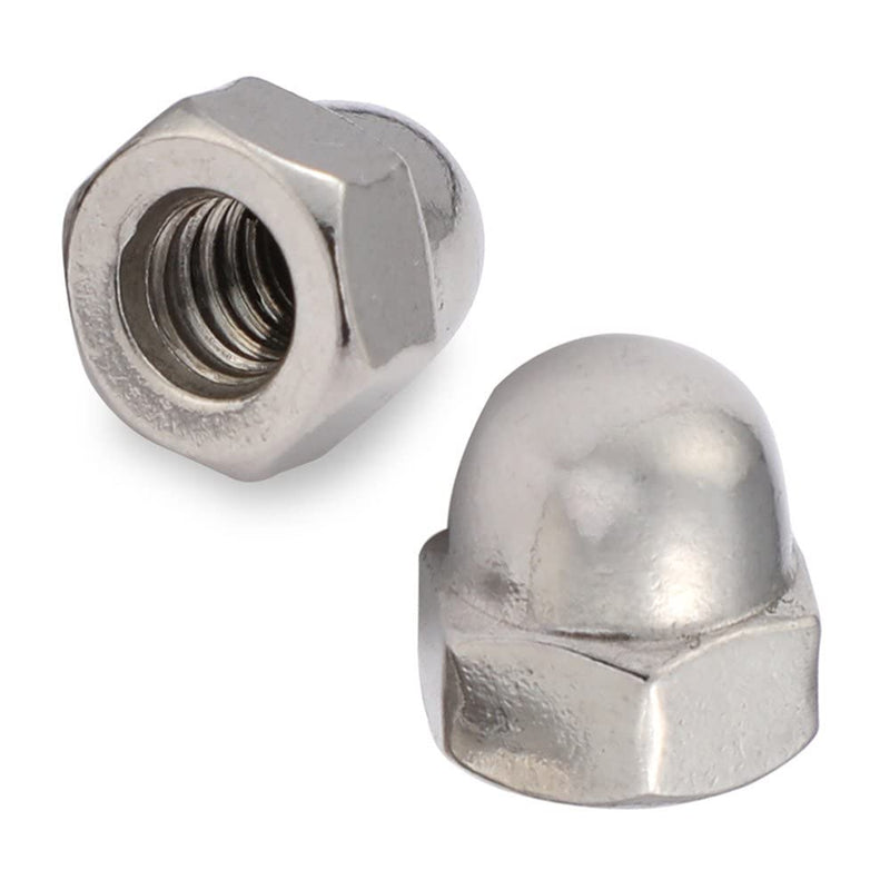 [Australia - AusPower] - M6-1.0 Metric Acorn Cap Nuts Dome Head Nuts, 304 Stainless Steel 18-8, Plain Finish, 25 PCS M6 