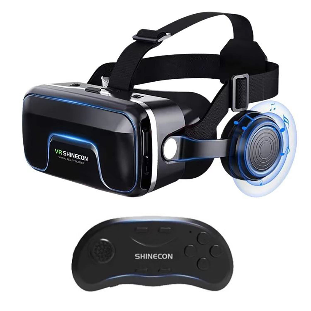 [Australia - AusPower] - VR Headset with Remote Controller,VR Headset Compatible with iPhone & Samsung Google Moto All Android Smartphone New 3D VR Glasses VR Gamepad 