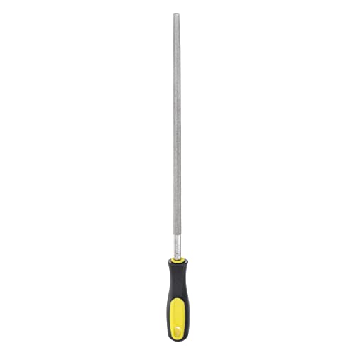 HARFINGTON 12-inch 80-grit diamond-coated round file with plastic handle for metal, glass, wood and stone work