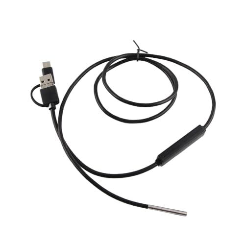 Endoscope Camera with Light, 3-in-1 Endoscope for Android Smartphones with USB-C Port, 3.9 mm Lens, High Resolution, Waterproof Endoscope with 6 Adjustable LED Lights (1 m Cable) 1 meter soft wire