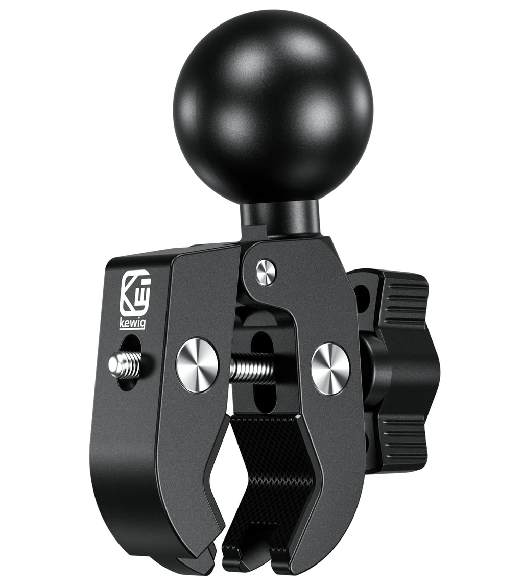 [Australia - AusPower] - BRCOVAN Aluminum Alloy Handlebar Clamp Mount Base with 1.5'' TPU Ball for Rails 0.5'' to 2'' in Diameter, Compatible with RAM Mounts C Size 1.5 Inch Ball Double Socket Arm 