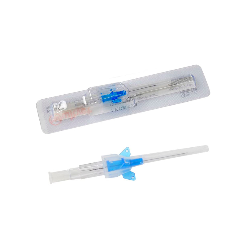 [Australia - AusPower] - Veterinary Disposable Butterfly Type IV Cannula Catheter with Wings 22G Veterinary Instruments(22G,50PCS) 50 Blue,22G 