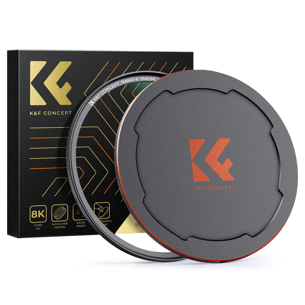 [Australia - AusPower] - K&F Concept 82mm Magnetic MC UV Lens Protection Filter + Lens Filter Cap with 28 Multi-Layer Coatings Waterproof/Scratch Resistant Ultra-Slim UV Filter for Camera Lens (Nano-X Series) 