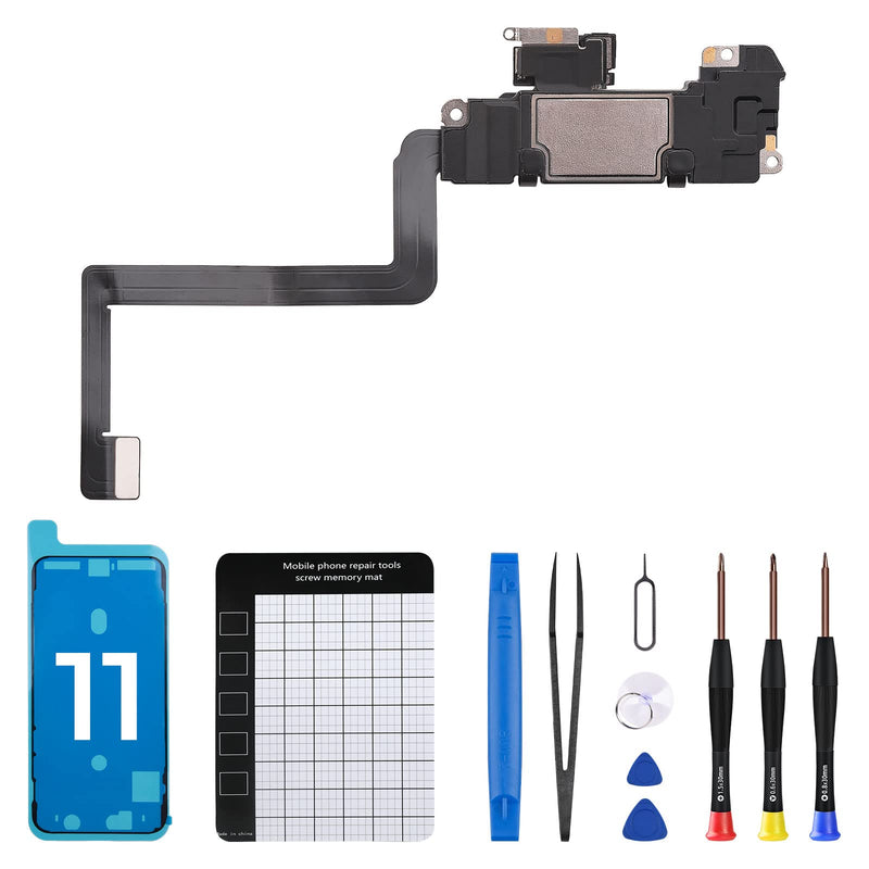[Australia - AusPower] - for iPhone 11 Earpiece Front Speaker Replacement Repair 6.1", Ear Module Part with Ambient Light Sensor Flex Cable Connector Proximity Sensor Fix Tools Kit iPhone11 for A2111 A2223 A2221 