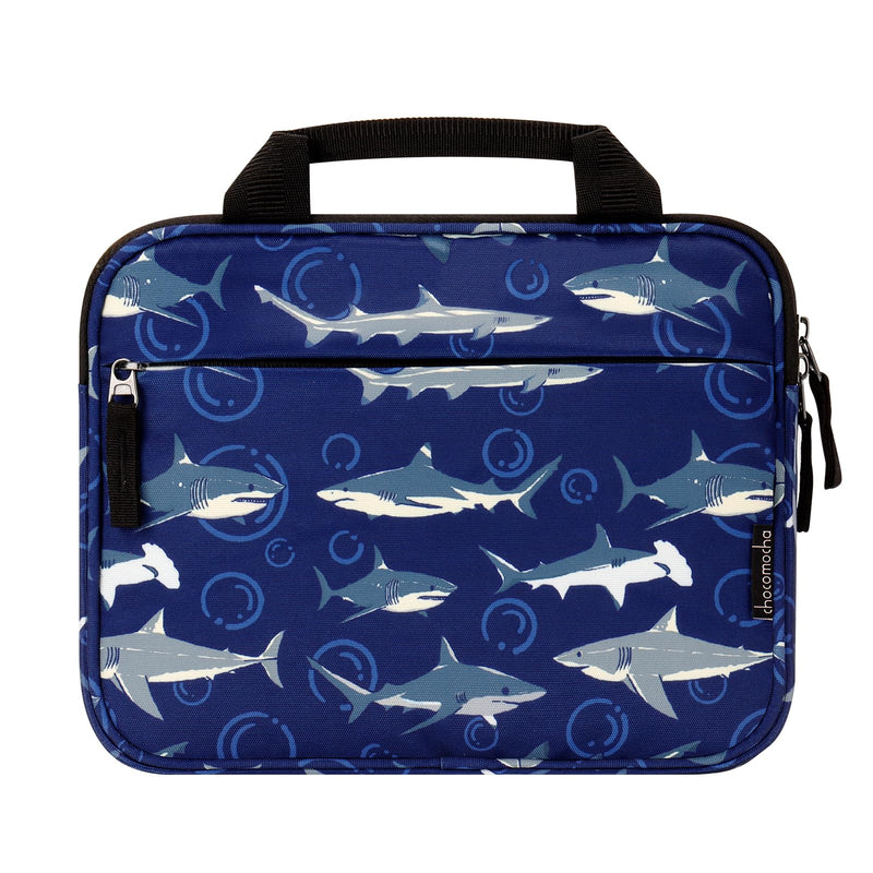 [Australia - AusPower] - Choco Mocha Tablet Bag for Kids（10inch & 12.5inch） 10inch（10.5 x 8.5 x 1.3） Shark-Navy 10inch 