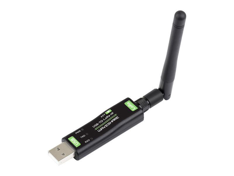 Waveshare USB to LoRa Data Transfer Module, Based On SX1262, Suitable for Data Acquisition in Industry and Agriculture, TCXO crystal oscillator, 850 ~ 930 MHz frequency for Europe, America and Oceania