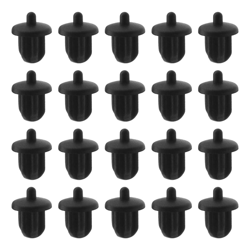 [Australia - AusPower] - 20Pcs 6.35mm Silicone Anti Dust Plugs Socket Dust Cover Anti Dust Jack Plug Stopper Cap Accessories for Amplifier DVD Karaoke Black 