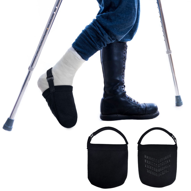 [Australia - AusPower] - 2 PCS Protective Cast Socks Toe Covers for Foot, Soft Warm Cast Socks Over Cast for Men Women Adults, Adjustable Non-slip Cast Toe Covers Fit for Most Casted Foot 