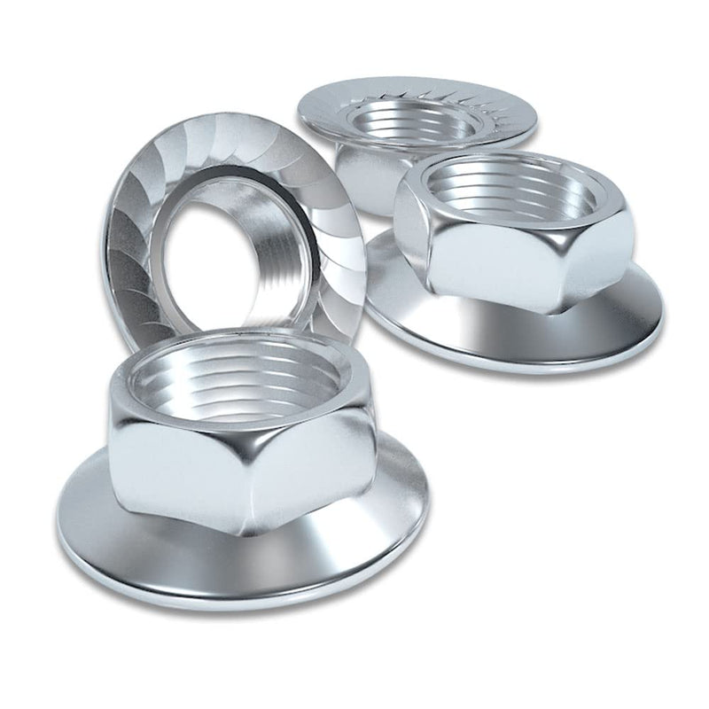 [Australia - AusPower] - M10x1.25 Flange Small Pitch Serrated Nut 15PCS ROARADE Hex 304 Stainless Steel Nut (M10x1.25 304 15 PCS) M10x1.25 304 15 PCS 