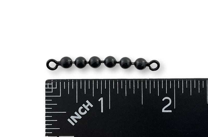 [Australia - AusPower] - #10 SS Bead Chain Swivel 6 Ball 100 lb Test (Black) Black 