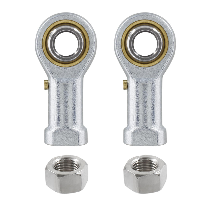 2 Pcs 304 Stainless Steel PHSB6 Rod End Bearing, 3/8 x 3/8-24 Female Right Hand Heim Joint Rod End Bearing with Jam Nut 2