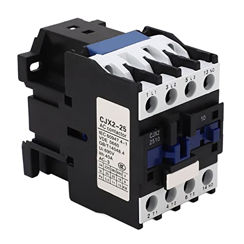 AC Contactor AC 380V 25A Motor Contactor Copper Coil 3P NO Silver Circuit Switch Controller, AC Contactor Switch