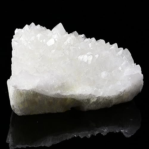 JIC Gem 0.66-1.1 lb White Clear Quartz Crystal Cluster Druzy Healing Stone White Quartz Cluster 0.66-1.10 Pound
