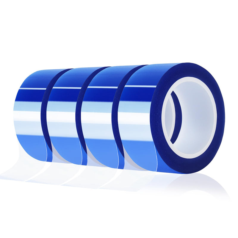 4 Rolls 20mm x16m(52FT) Blue Heat Tape High Temperature Heat Resistant Tape Heat Transfer Tape for Heat Sublimation Press Vinyl,No Residue