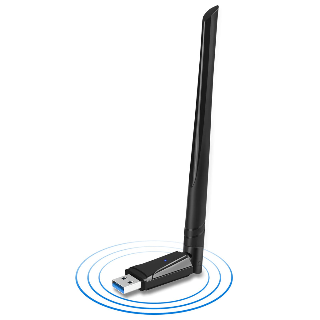 [Australia - AusPower] - USB Wireless for PC,USB WiFi Adapter for PC,2.4GHz/5GHz,1300Mbps USB 3.0 Wireless WiFi Dongle,High Gain Dual Band 5dBi Antenna, Support Windows 11/10/8.1/8/7/XP, Mac OS 10.9-10.15 