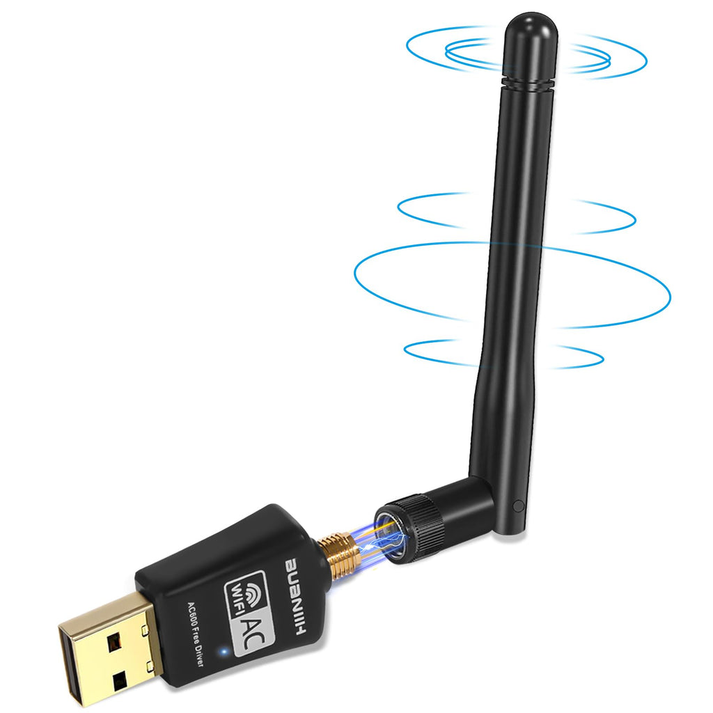 [Australia - AusPower] - WiFi Adapter Wireless,WiFi Antenna,Dongle WiFi Adapter,1800Mbps Dual Band 2.4G & 5G(574Mbps/1201Mbps),Dual 5dBi Antennas High Gain 802.11AC,Supports Windows 11/10 