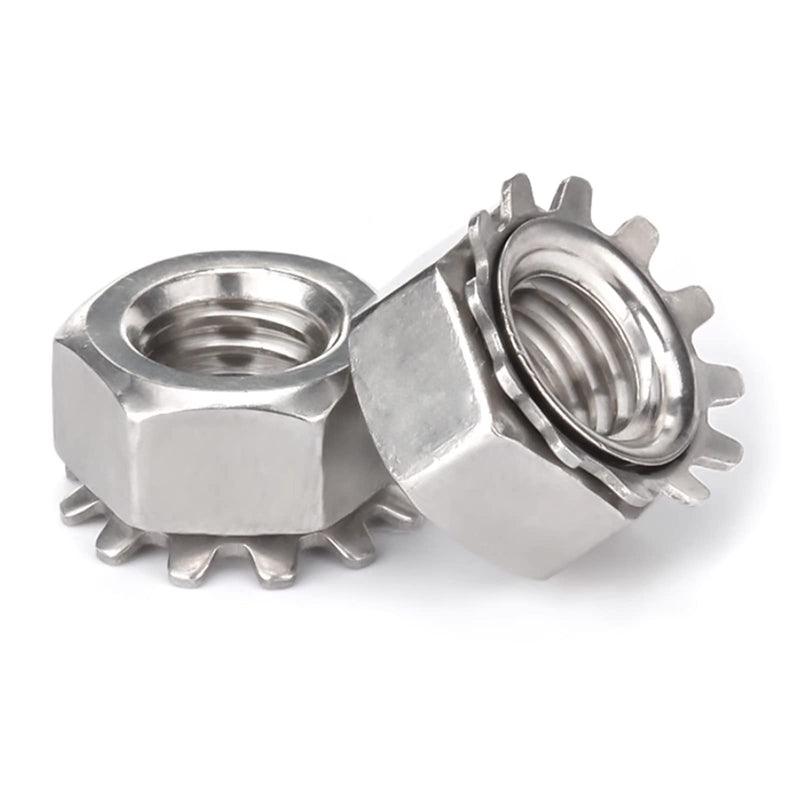 [Australia - AusPower] - #8-32 Keps Lock Nut Stainless Steel, K-Lock Keps Nuts 304 Stainless Steel 18-8 Lock Nuts, Pack of 50 8-32 