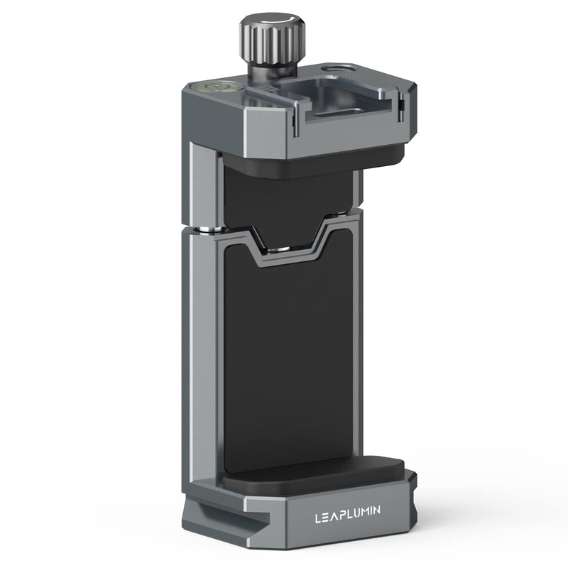 [Australia - AusPower] - Leaplumin Aluminum Phone Mount for Tripod, Adjustable Phone Tripod Mount with Cold Shoe & Arca Swiss Quick Release Plate,Universal Adjustable Clamp Suitable for iPhone 14 pro/13 Pro/12/11/Samsung 