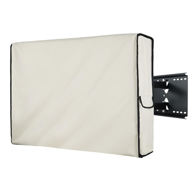 [Australia - AusPower] - Porch Shield 56-60 inches Outdoor TV Cover Universal Weatherproof Protector for LCD LED Plasma Flat TV Screen Compatible with Wall Mounts and Stands Beige 56‘’-60‘’ 
