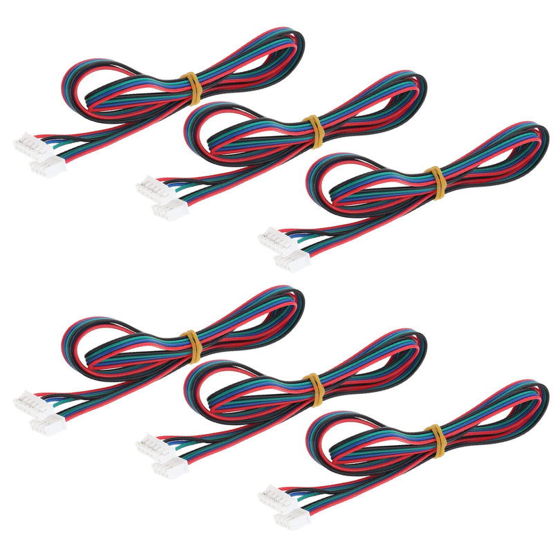 [Australia - AusPower] - 6Pcs 1.5M/4.9ft Stepper Motor Cables XH2.54-4P to XH2.0-6P Color Wire Stepper Motor Wires for 3D Printer 1.5M 6Pcs 