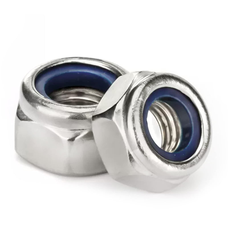 [Australia - AusPower] - M12 Nylon Insert Lock Nuts, M12-1.75 Nylon Locknuts 304 Stainless Steel 18-8 Lock Nuts, Pack of 10 