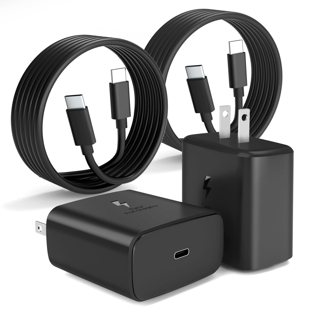 [Australia - AusPower] - 45W USB-C Samsung Super Fast Charger with 6FT Type C Charging Cable Cord -Android Phone Charger for Samsung Galaxy S23 Ultra/S23/S23+/S22/S22 Ultra/S22+/Note 10/20/S20/S21, Galaxy Tab S7/S8-2 Pack 