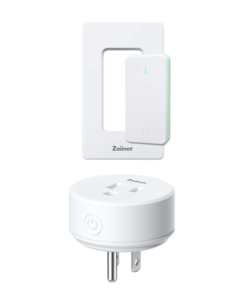 Zoiinet Smart Plug Switch, 2.4G WiFi Outlet Time Switch, Compatible with Alexa, Google Home, Smart Life & IFTTT APP, Voice Control & Timer, Buckle Design & Removable, No Hub Needed, Programmable 1 Switch 1 Outlet