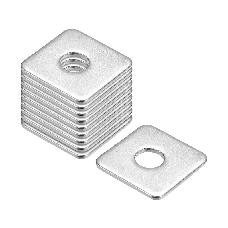 [Australia - AusPower] - uxcell Square Washer, 10pcs M8x25x25x2mm 304 Stainless Steel Square Plate Washers Flat Pad Spacer Gasket for Hardware Fastener 10 