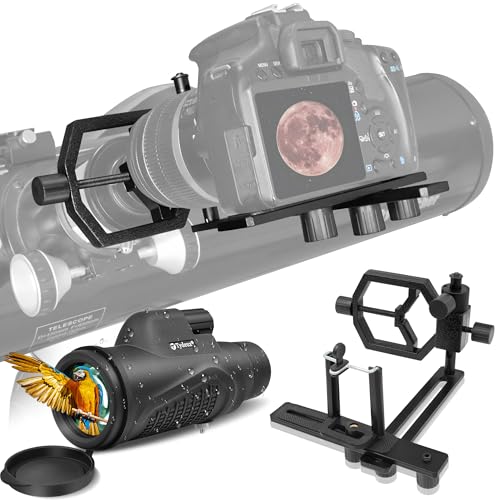 K9 Prism 8x42 Waterproof Monocular Telescope - Bundle with - Universal Cellphone Telescope Durable Adapter Mount